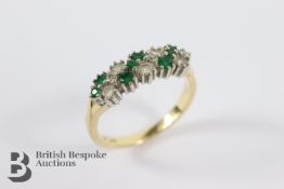 14/15ct Gold Emerald and Diamond Ring