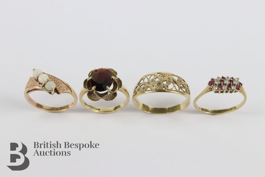 Four 9ct Gold Rings - Image 4 of 4