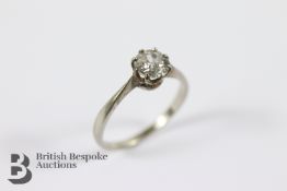 18ct Yellow Gold and Old-Cut Solitaire Diamond Ring