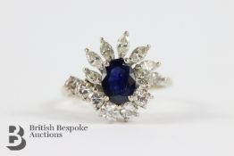 18ct White Gold and Sapphire Ring