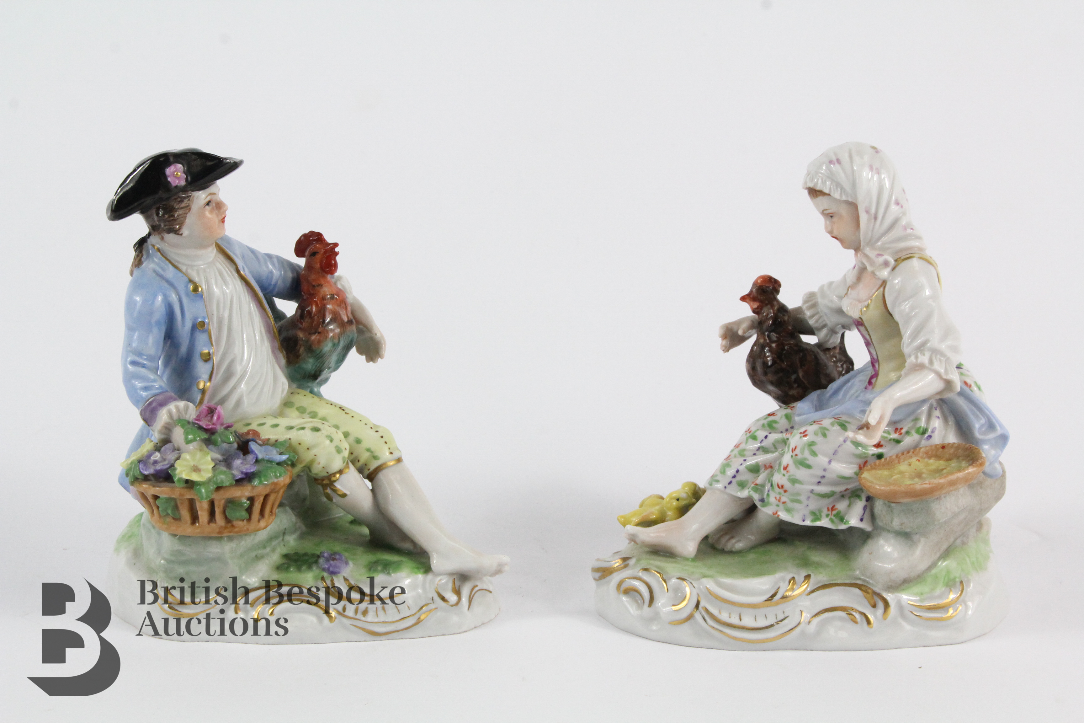 Pair of Porcelain Bocage Figurines - Image 15 of 18