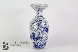 Japanese Blue and White Baluster Vase