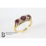 18ct Yellow Gold Ruby and Diamond Ring