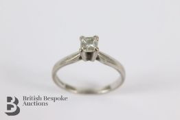 18ct Solitaire and Diamond Ring