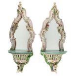 Late 19th Century Sitzendorf Porcelain Wall Mirrors