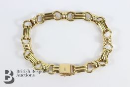 1814/15ct (tested) Gold Ring and Link Bracelet