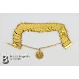 18ct Yellow Gold Coin Bracelet