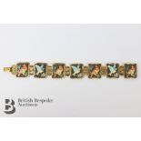 Oriental 18ct Yellow Gold and Porcelain Bracelet