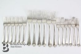 Six George III Silver Large Forks