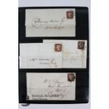 1843/44 Numbers in Maltese Cross on 4 Covers