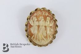 9ct Yellow Gold Shell Cameo