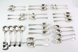 Twenty Georgian Silver Dessert Spoons