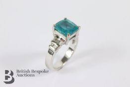 18ct Diamond and Apatite Ring