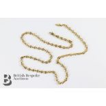 9ct Yellow Gold Fancy Link Neck Chain