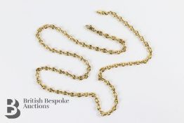 9ct Yellow Gold Fancy Link Neck Chain