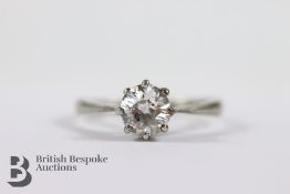 18ct Yellow Gold Solitaire Diamond Ring