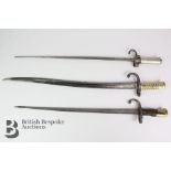 Three 19th Century French Bayonet