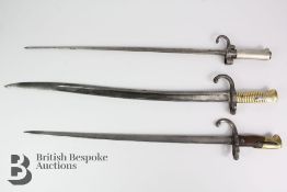 Three 19th Century French Bayonet