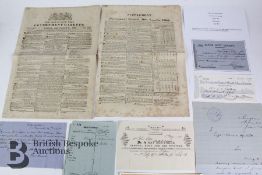 Cape of Good Hope Newspapers, Documents, Used Cheque, Cards and Mafeking Map 1800-1909