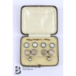 Set of 9ct Gold and Enamel Cufflink's