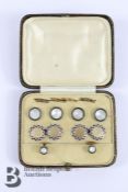 Set of 9ct Gold and Enamel Cufflink's