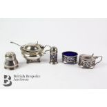 Silver Mustard and Cruet