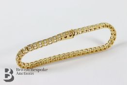 14ct Yellow Gold Tennis Bracelet