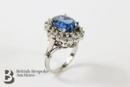 18ct White Gold Sapphire and Diamond Ring