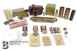 WWI Medals - S.D Ballard and Ephemera