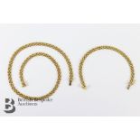 18k Yellow Gold Necklace and Bracelet