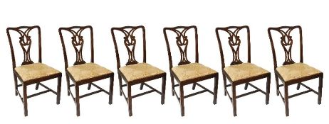 Six Chippendale Style Chairs