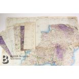 Original Linen WWII Aeronautical Maps of England RAF