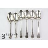 Six Georgian Silver Tablespoons