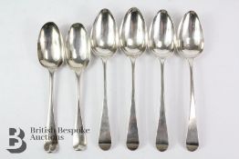 Six Georgian Silver Tablespoons