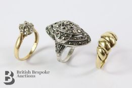 14ct Gold and Diamond Floral Ring