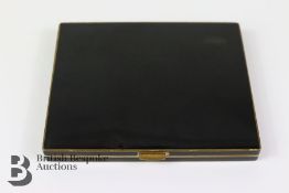 Art Deco Silver Gilt and Black Enamel Card Case