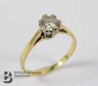 18ct Yellow Gold Diamond Solitaire Ring