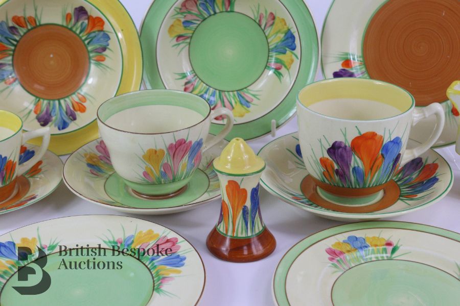 Clarice Cliff Hand Painted 'Crocus' Pattern Ceramics - Image 3 of 7