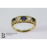 Antique18ct Gold Sapphire and Diamond Ring