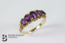 9ct Gold Amethyst Ring