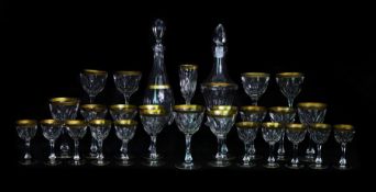 Johann Oertel and Co Crystal Wine Glasses and Decanters