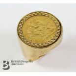 9ct Gold Sovereign Ring