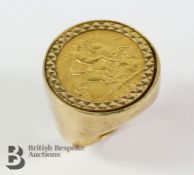 9ct Gold Sovereign Ring