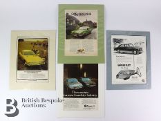 Ten Vintage Car Advertising Prints