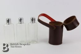 Leather Triple Decanter Flask