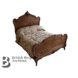 French Kingwood and Oak Double Bed