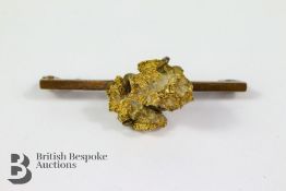 High Carat Gold Nugget Brooch