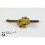 High Carat Gold Nugget Brooch