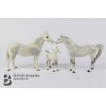 Three Dapple Gloss Grey Beswick Horses