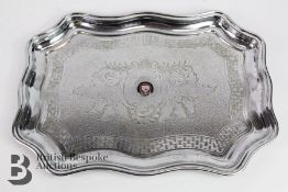 Jaguar Chrome Plated Showroom Hospitality Drinks Tray 1950-60s